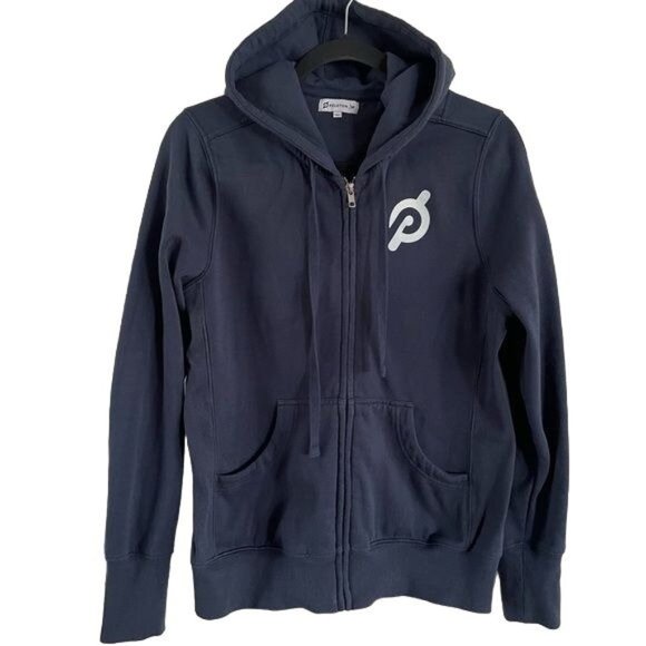 Peloton Navy Blue Zip Up Logo Jacket, Sz Medium - Picture 1 of 15
